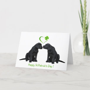 St. Patrick's Labrador - Black Lab Feestdagen Kaart