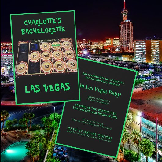 St Patrick's Las Vegas Bachelorette Party Zwart Kaart