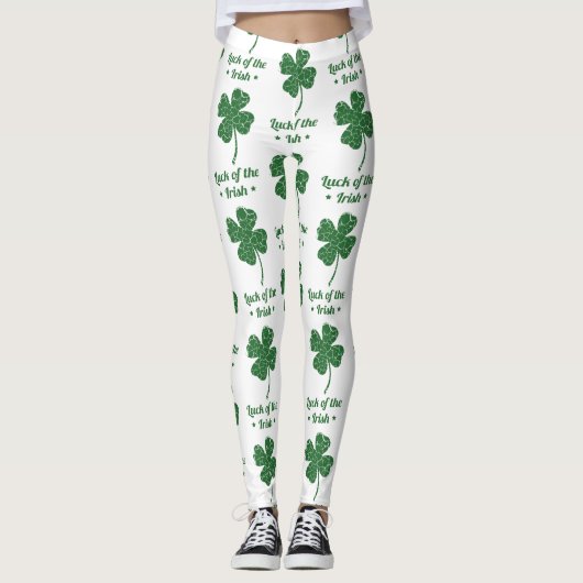 st patricks leggings van noodlijdende klaver (Voorkant)