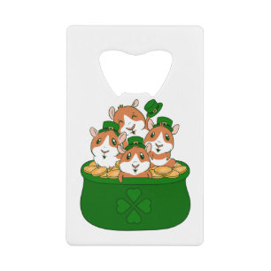 st patricks leprechaun guinee creditkaart flessenopener
