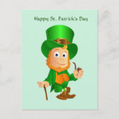 St. Patrick's Leprechaun Holiday Briefkaart (Voorkant)