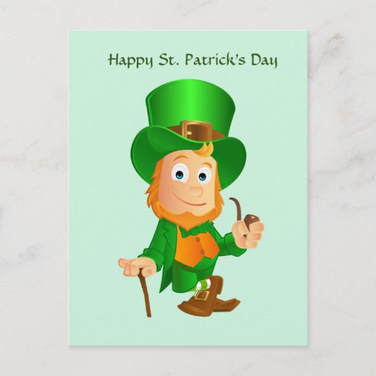 St. Patrick's Leprechaun Holiday Briefkaart (Voorkant)