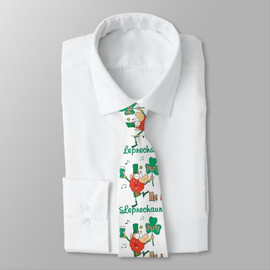 St. Patrick's Leprechaun Party Necktie Stropdas (Gebonden)
