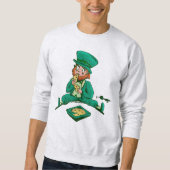st patricks leprechaun pizza trui (Voorkant)