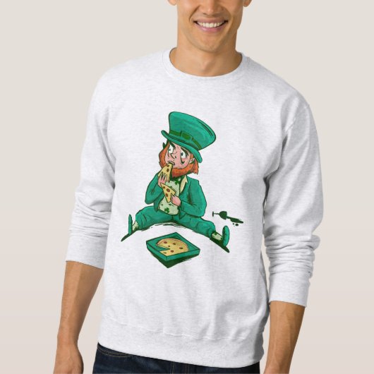 st patricks leprechaun pizza trui (Voorkant)