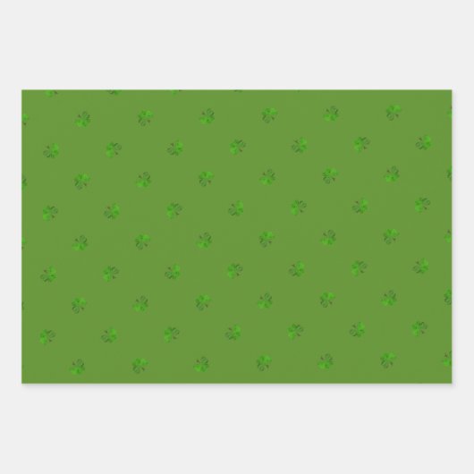 St. Patrick's Leprechaun Shamrocks inpakpapier (Voorkant 3)
