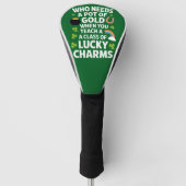St Patrick's leraar Lucky Charm Clover Irish Golfheadcover (Voorkant)