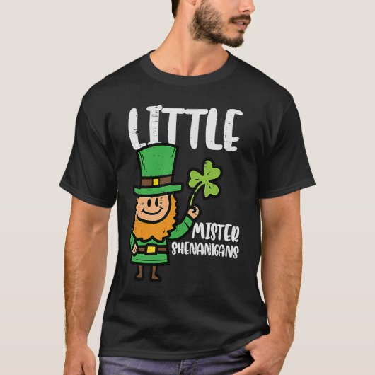 St Patricks Little Mister Shenanigans Leprechaun T T-shirt (Voorkant)