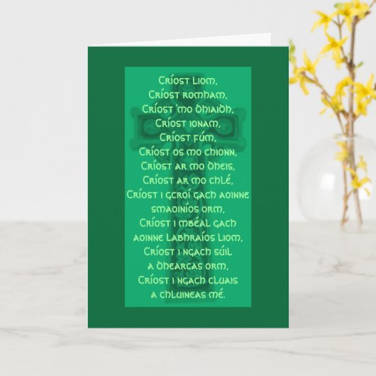 St. Patrick's Lorica Card Kaart (Gele Bloem)