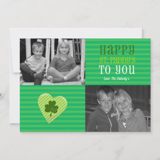 St. Patrick's Love Photo Card (Voorkant)