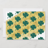 St. Patricks Lucky 1e verjaardag Groen Roze Goud Kaart (Achterkant)