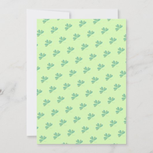 St. Patricks Lucky 1st Birthday Waterverf Clover Kaart (Achterkant)