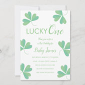 St. Patricks Lucky 1ste verjaardag Shamrock Kaart (Voorkant)
