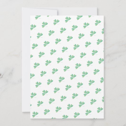St. Patricks Lucky 1ste verjaardag Shamrock Kaart (Achterkant)