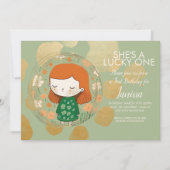 St. Patricks Lucky Birthday Girl Shamrock Toddler Kaart (Voorkant)