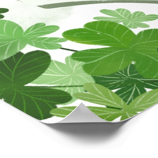 St. Patrick's Lucky Charm Baby shower Welkom Poster (Hoek)