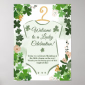 St. Patrick's Lucky Charm Baby shower Welkom Poster (Voorkant)
