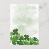 St. Patrick's Lucky Charm Boeken voor Baby shower Informatiekaartje (Achterkant)