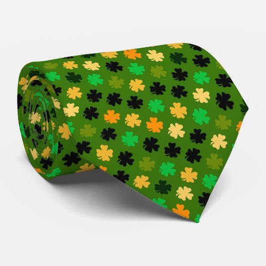 St Patrick's Lucky Clover Stropdas (Opgerold)