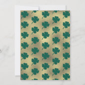 St. Patricks Lucky First Birthday Green Shamrock Kaart (Achterkant)