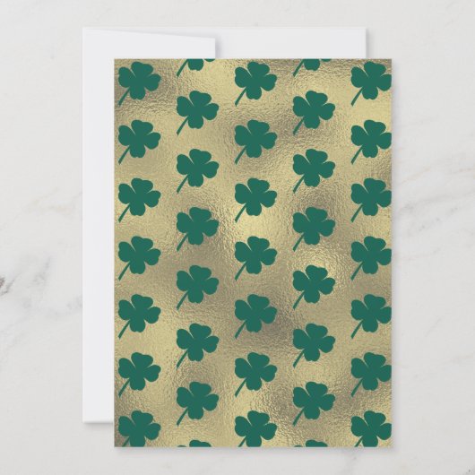 St. Patricks Lucky First Birthday Green Shamrock Kaart (Achterkant)