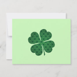 st patricks lucky four leaf green clover Flat Kaar