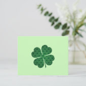 st patricks lucky four leaf green clover Flat Kaar (Staand voorkant)
