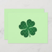 st patricks lucky four leaf green clover Flat Kaar (Voorkant / Achterkant)
