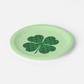 St Patrick's Lucky Four Leaf Green Clover Papieren Bordje (Gekanteld)