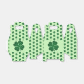 St Patricks Lucky Four Leaf Green Clover Pattern Bedankdoosjes (Uitgevouwen)