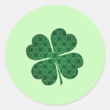 St Patricks Lucky Four Leaf Green Clover Pattern