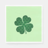 St Patricks Lucky Four Leaf Green Clover Pattern Servet (Voorkant)