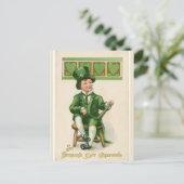 St Patrick's Lucky Loving Leprechaun Briefkaart (Staand voorkant)