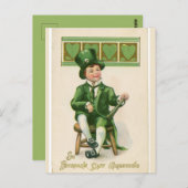  St Patrick's Lucky Loving Leprechaun Briefkaart (Voorkant / Achterkant)
