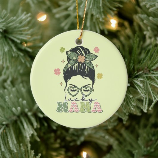 St. Patrick's Lucky Mama Keramisch Ornament (Boom)