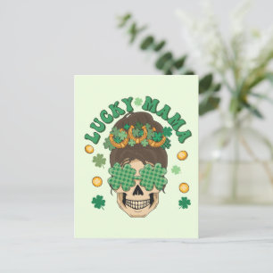 St. Patrick's Lucky Mama Skeleton Briefkaart