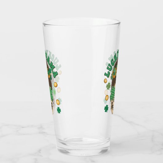 St. Patrick's Lucky Mama Skeleton Glas (Links)