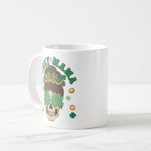 St. Patrick's Lucky Mama Skeleton Koffiemok (Voorkant links)