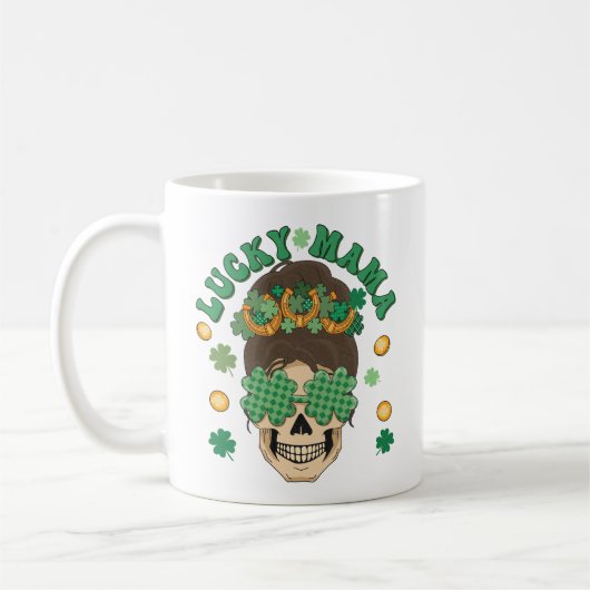 St. Patrick's Lucky Mama Skeleton Koffiemok (Links)