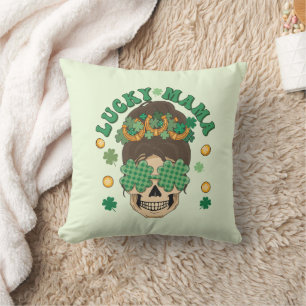 St. Patrick's Lucky Mama Skeleton Kussen
