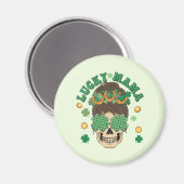 St. Patrick's Lucky Mama Skeleton Magneet (Voorkant / Achterkant)