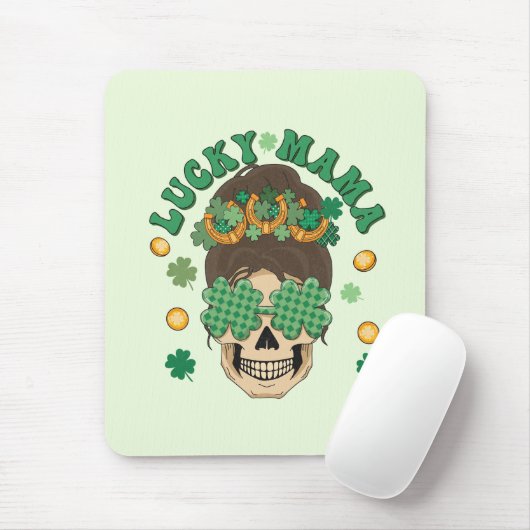 St. Patrick's Lucky Mama Skeleton Muismat (Met muis)