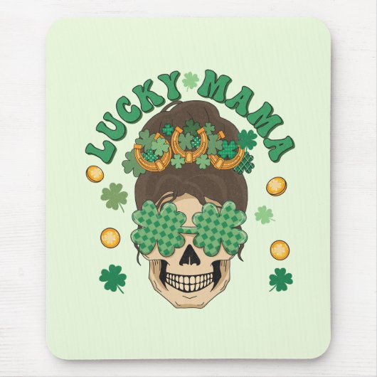 St. Patrick's Lucky Mama Skeleton Muismat (Voorkant)