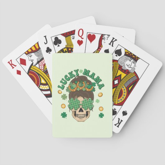 St. Patrick's Lucky Mama Skeleton Pokerkaarten (Achterkant)