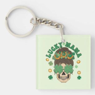 St. Patrick's Lucky Mama Skeleton Sleutelhanger