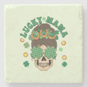 St. Patrick's Lucky Mama Skeleton Stenen Onderzetter (Voorkant)