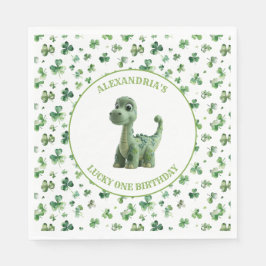 St Patricks Lucky One Dinosaurus Papier Servet