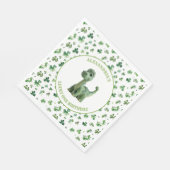 St Patricks Lucky One Dinosaurus Papier Servet (Hoek)