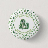 St Patricks Lucky One Eenhoorn Button (Voorkant)