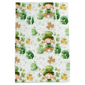 St. Patrick's Lucky One eerste verjaardag Medium Cadeauzakje (Achterkant)